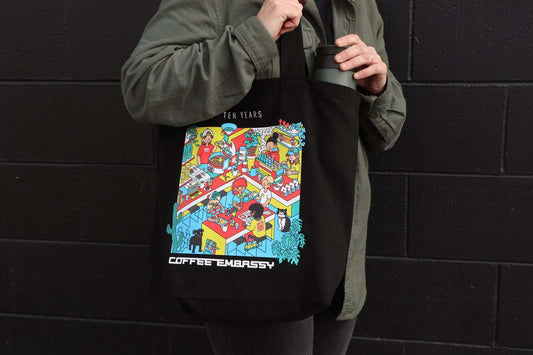 Ten Years of Coffee Embassy Tote - Coffee Embassy