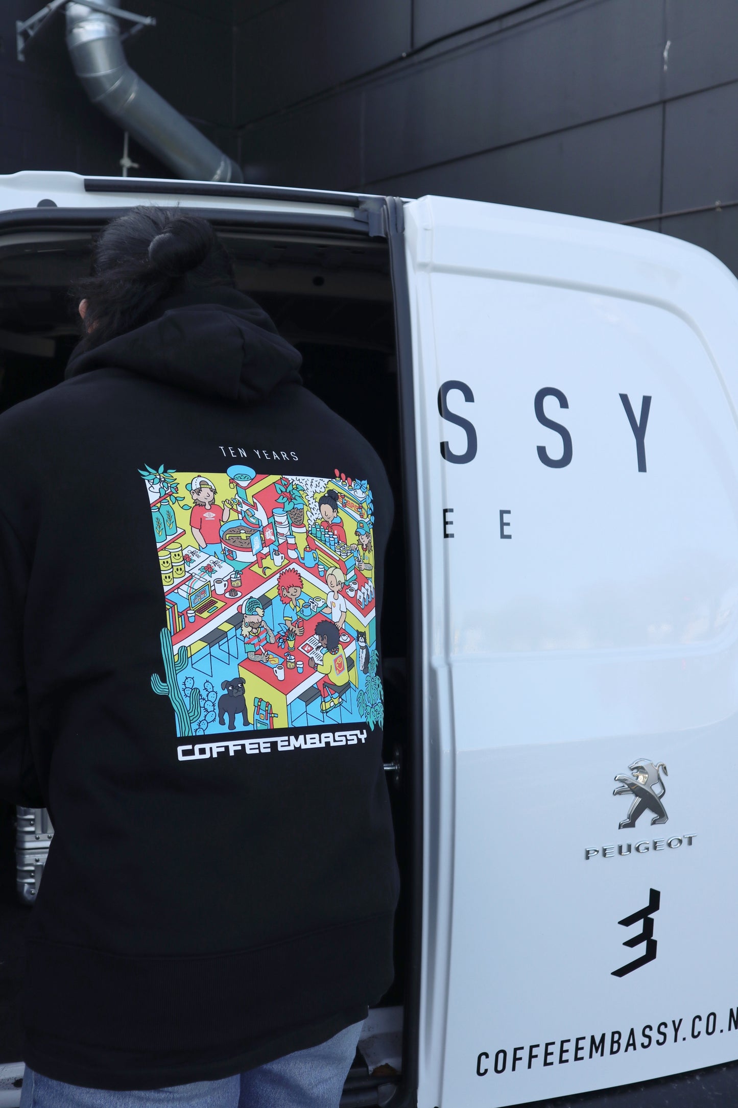 Ten Years of Coffee Embassy Hoodie