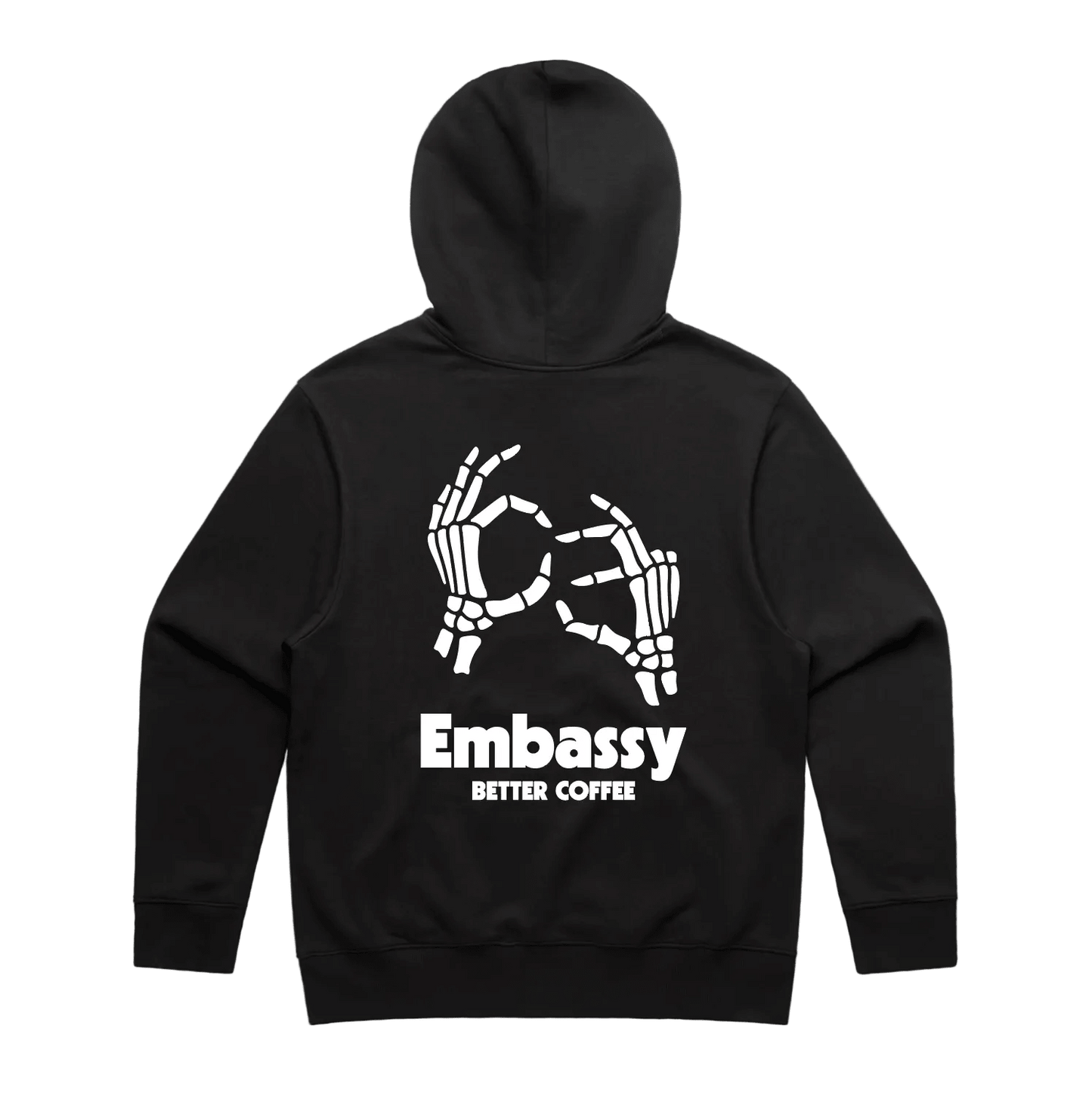 CE03 Skeleton Hoodie | White - Coffee Embassy