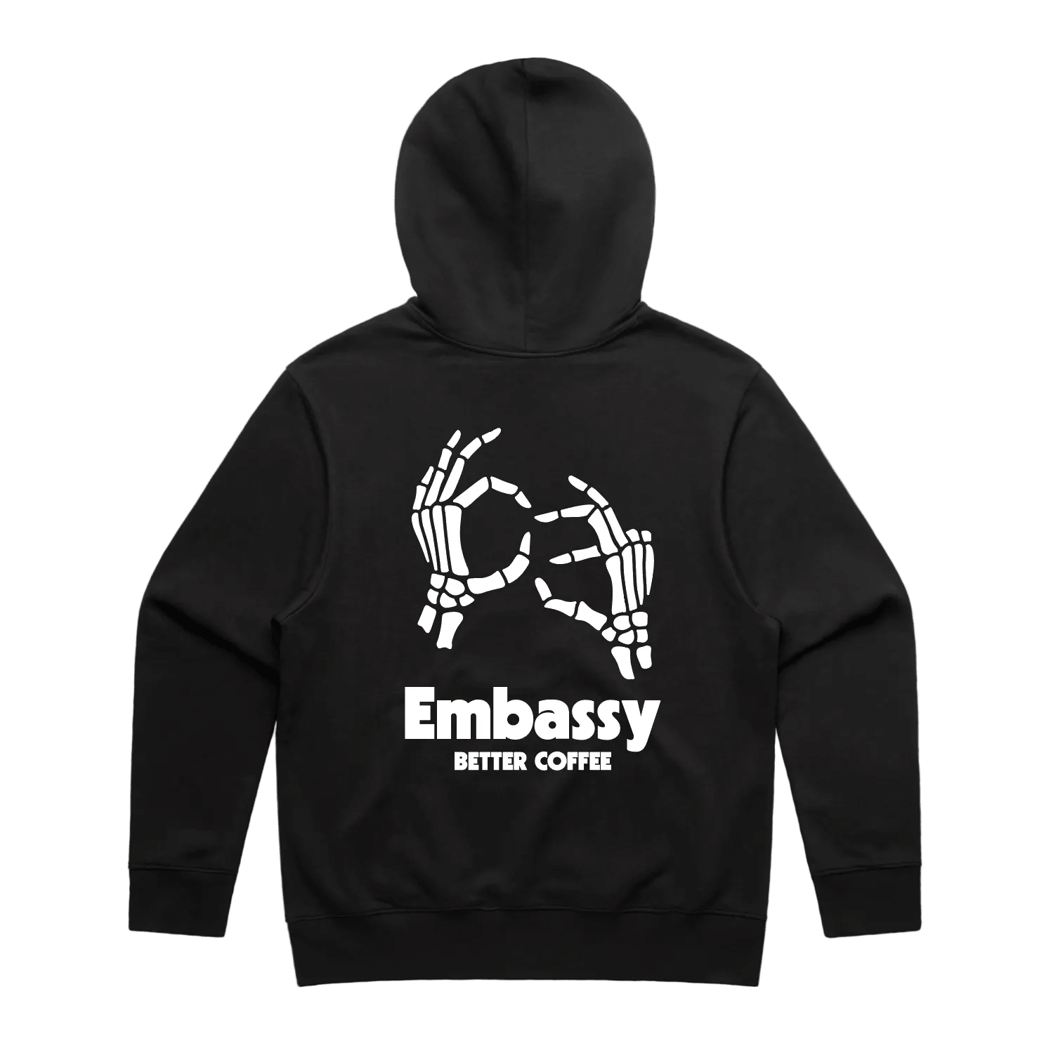 CE03 Skeleton Hoodie | White - Coffee Embassy