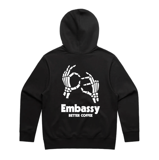 CE03 Skeleton Hoodie | White - Coffee Embassy