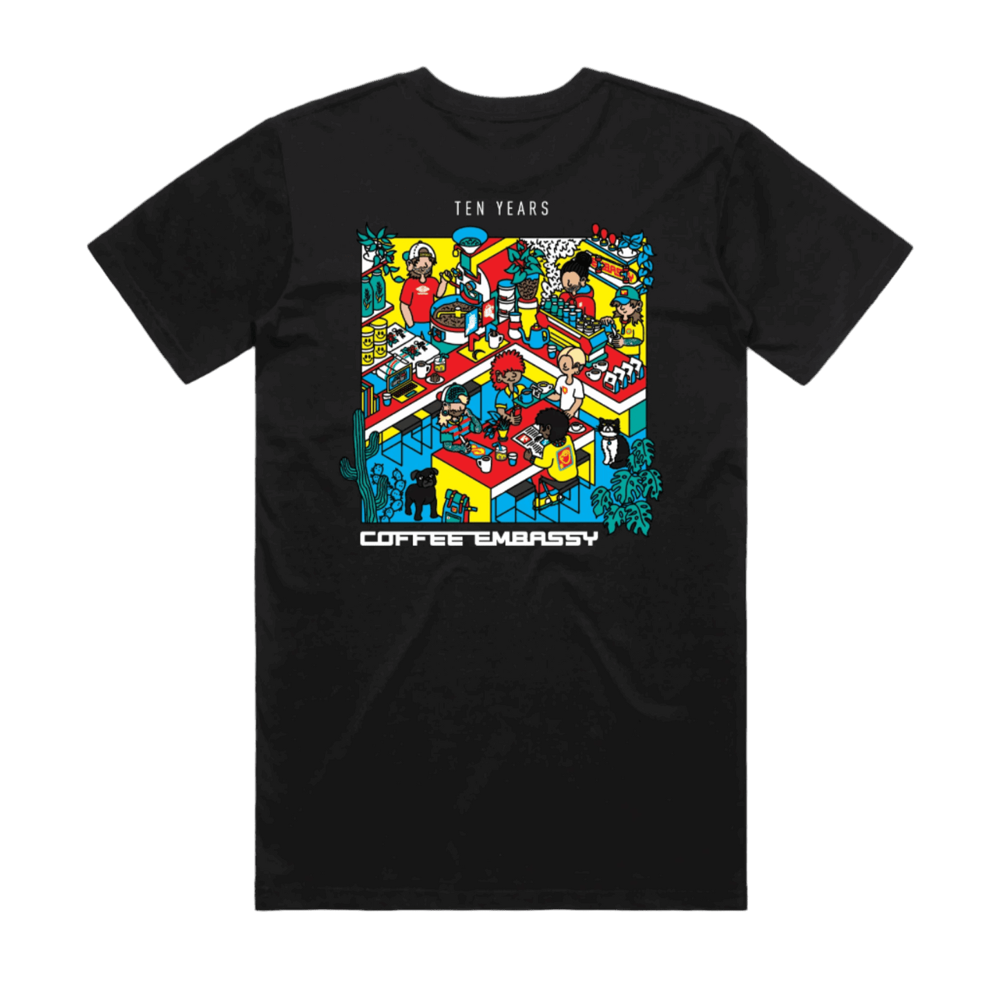 Ten Years of Coffee Embassy Tee - Colour - Coffee Embassy